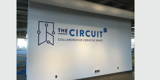 Circuit cut vinyl wall